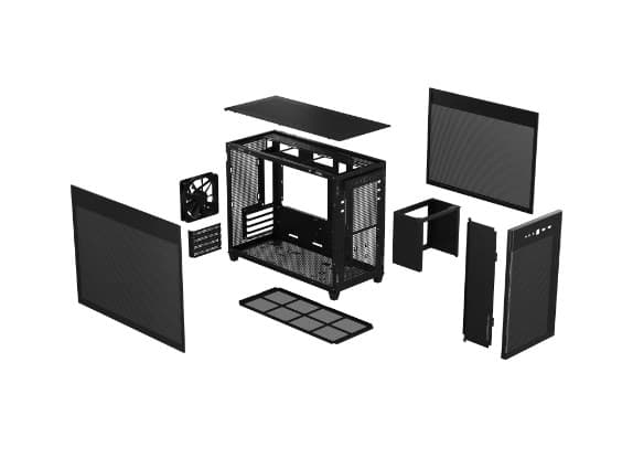 ASUS AP201 PRIME CASE sort, Mini Tower computerkabinet