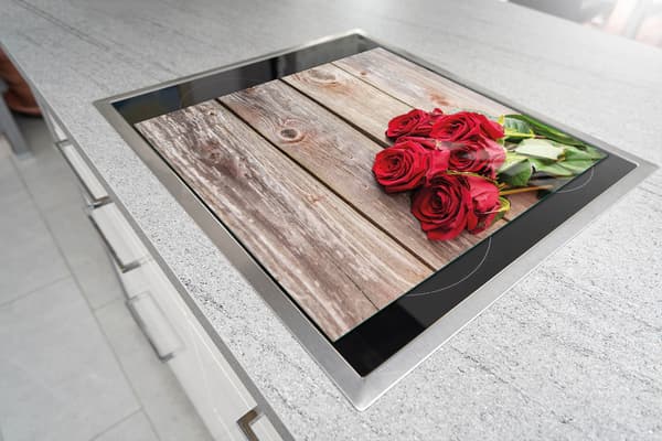 SKÄRBRÄDA I GLAS 52x40 ROSOR