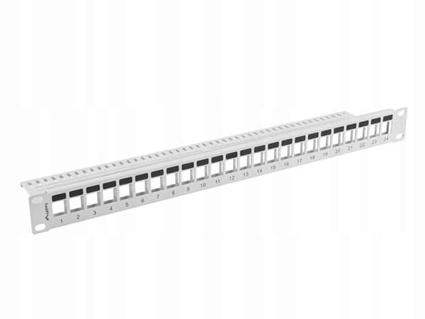 Lanberg PPKS-1024-S 24 port 1U 19" patchpanel til Keystone-moduler grå