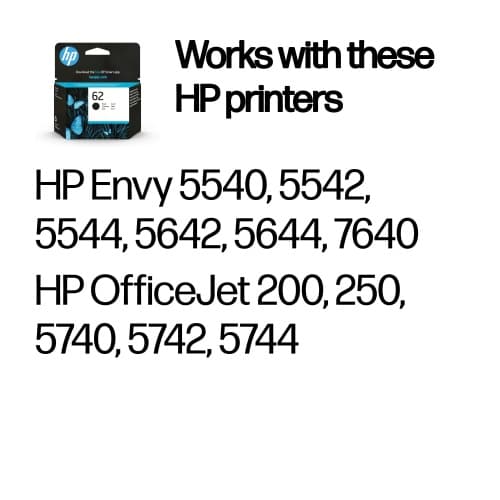 HP 62 (C2P04AE) blækpatron, sort