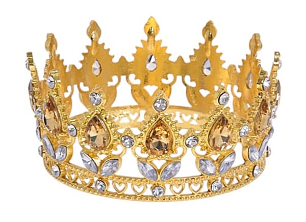 Krontårtdekoration guld silver topping 8cm