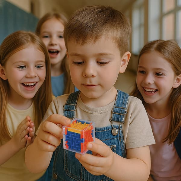3D kuutiopallo sokkelo pulmapeli