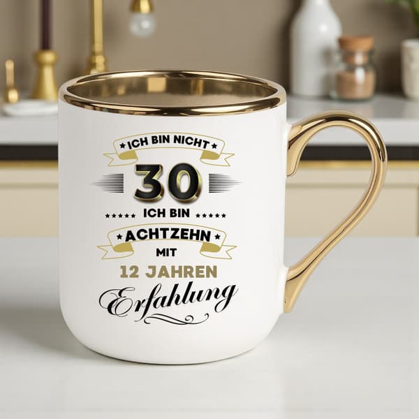 Rolig mugg, present till en 30-årsdag