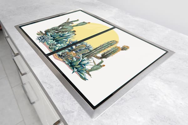 GLASSKYDDSPLÅT 75x52 KAKTUS