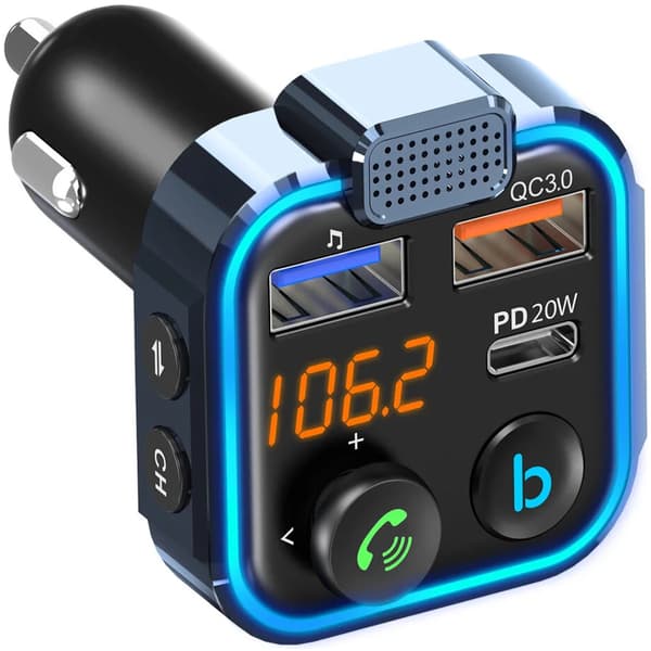 FM-SÄNDARE BLUETOOTH QC USB PD SNABBLADDARE