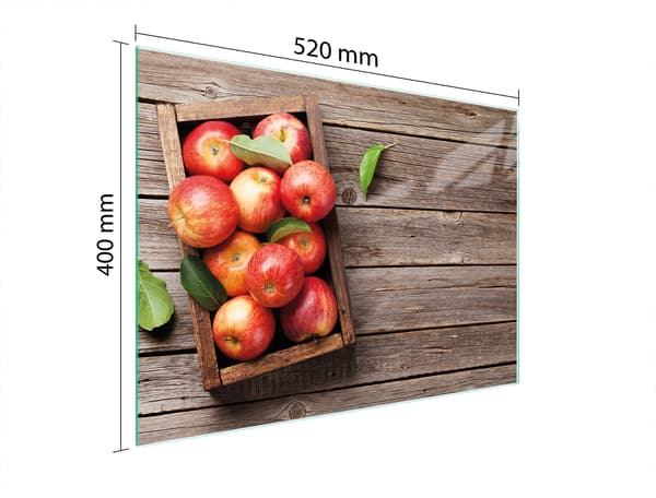 SKÄRBRÄDA I GLAS 52x40 ÄPPLENA