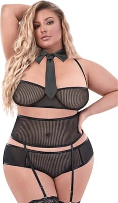 Magic Silk Office Romper plus size kjole