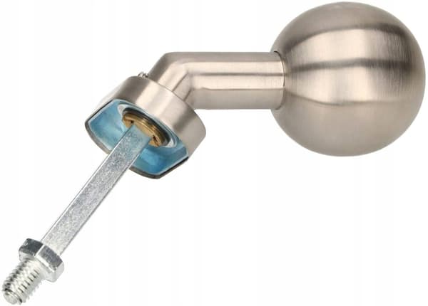 Fast INOX-knop, oval, bøjet