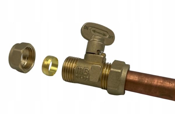 GASVENTIL 15X15 MM TIL KOBBERRØR