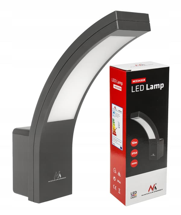 Maclean MCE343 GR LED-seinävalaisin ulkojulkisivuihin