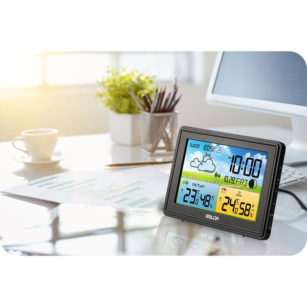 Vejrstation med display BD-908 sort