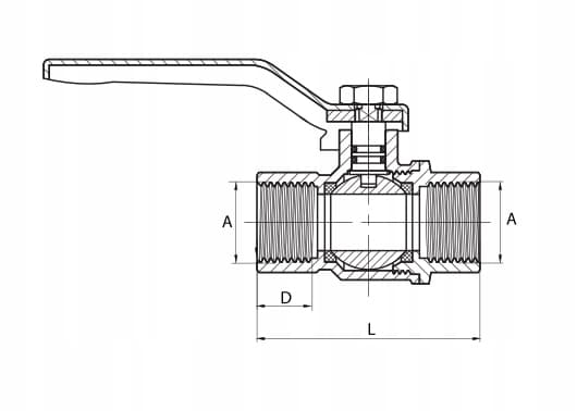 GASFLASKVENTIL 1,1/4'