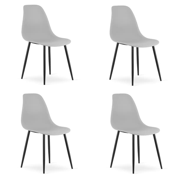 WAT stol grå/sorte ben x 4