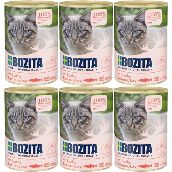 Våtfoder för katter Bozita Laxpaté 6x400g