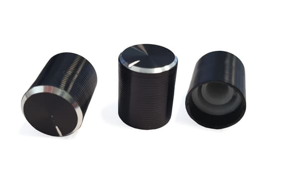 POTENTIOMETERKNOP 14MM SORT