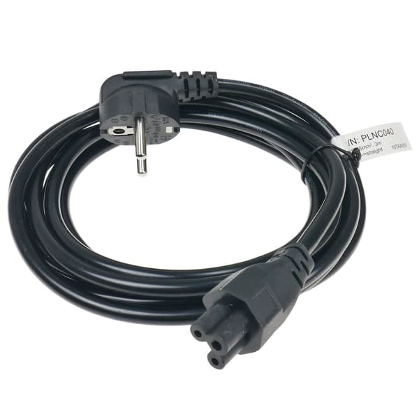 230V strømkabel kløverblad | C5 | vinklet | 3m