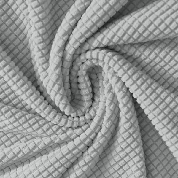 Sofföverdrag för 3-sits soffbädd ljusgrå jacquard