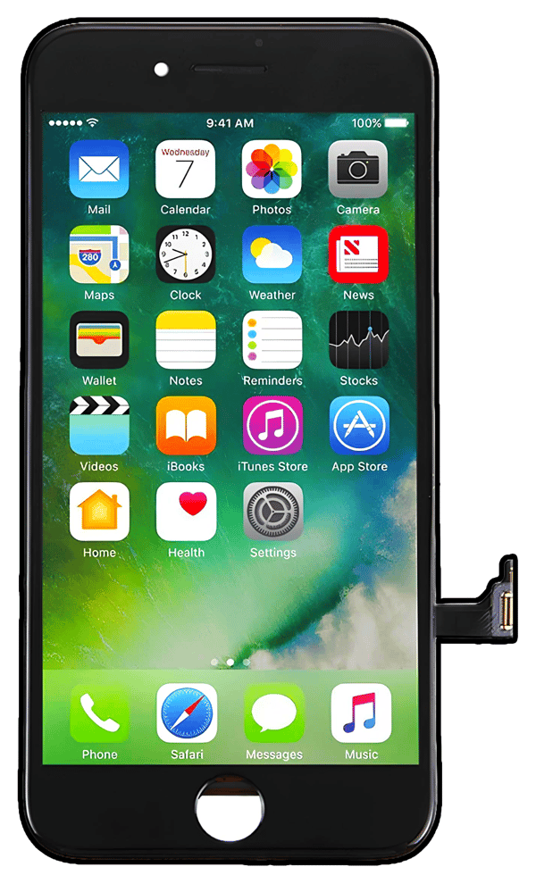 Helt nyt LCD-display med touchscreen og digitalisering til iPhone 7, sort