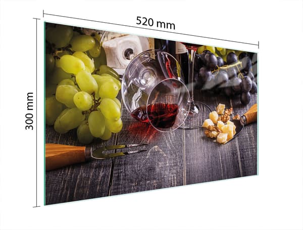 GLAS SKÆREBRÆT 52x30 VIN