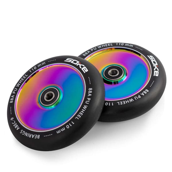 110 mm full rainbow sparkcykelhjul 2 st