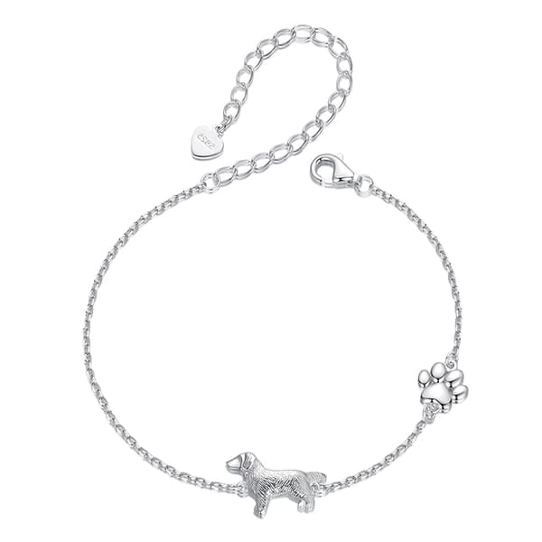 Pulsera de Plata Pulsera de Mujer Pata de Perro Plata 925 Trusky