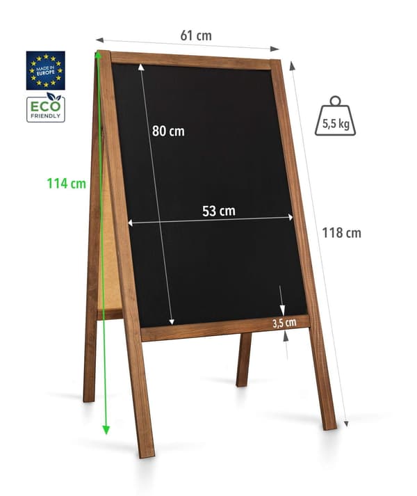 Puinen A-taulu L 61x118cm
