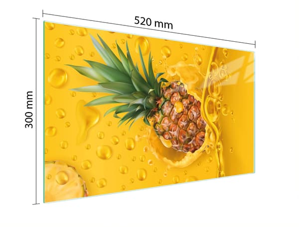 GLAS SKÆREBRÆT 52x30 ANANAS