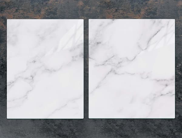 GLASSKYDDSPLÅT FÖR SPIS 85x52 MARMOR