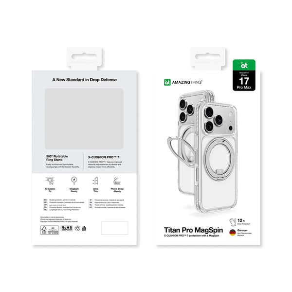 iPhone 17 Pro Max Titan Pro MagSpin MagSafe-skal – Grå