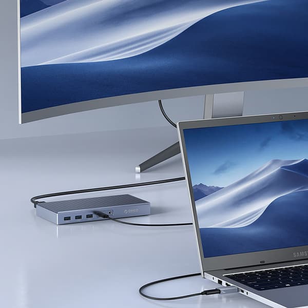 AH-AC10 USB-C till USB-A-adapter - Grå