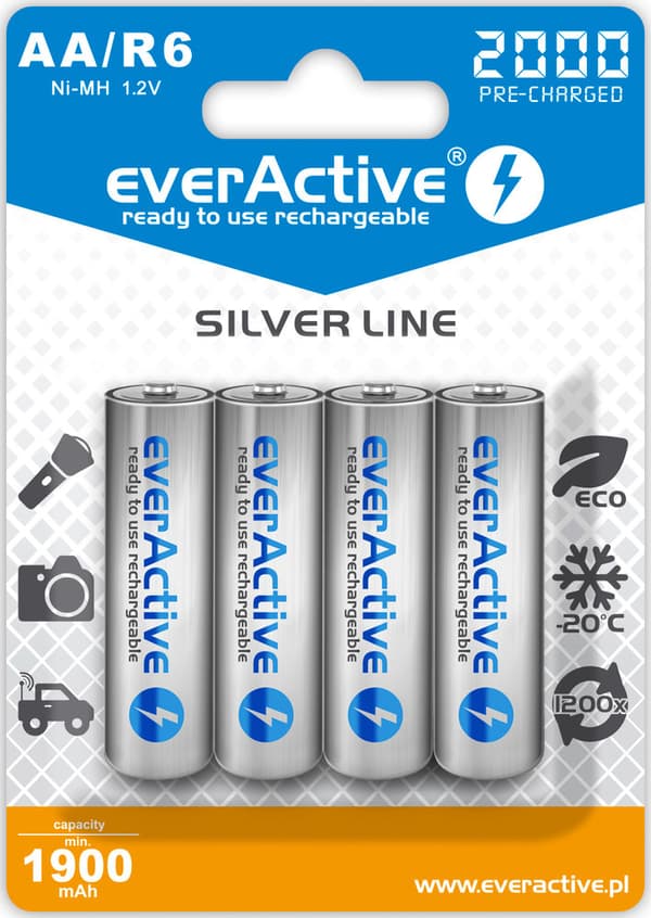 AA/R6 everActive Ni-MH 2000 mAh batteri