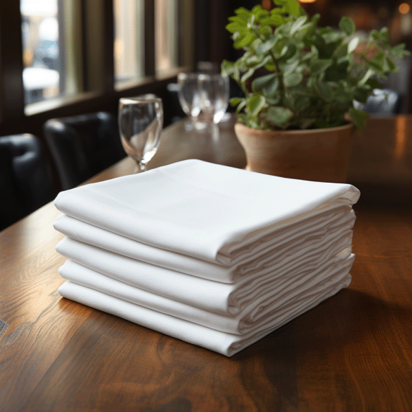 Stofservietter hvide 10 stk 30x30 cm