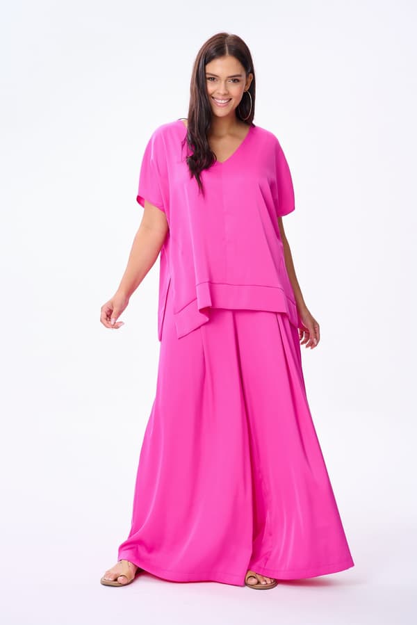 Damblus i plusstorlek, fuchsia, universal