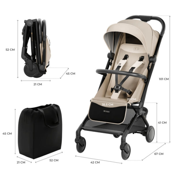 Kinderkraft PILOT 2 ultralätt flygplansvagn beige