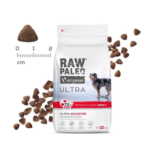 VetExpert Rå Paleo Oksekød Tørfoder til Hunde 10 kg