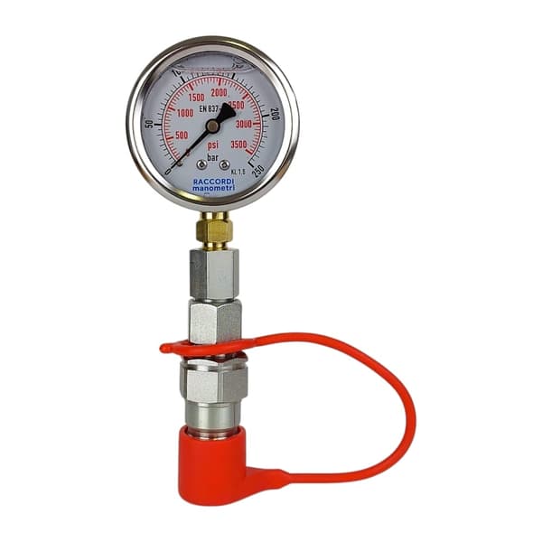 Mätsats, manometer 0-250 bar, snabbkoppling