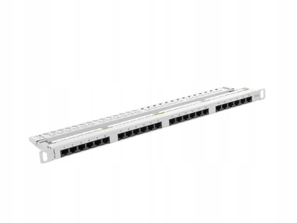 Patchpanel Lanberg PPU6-0024-S 24 porte 0.5U cat.6 grå