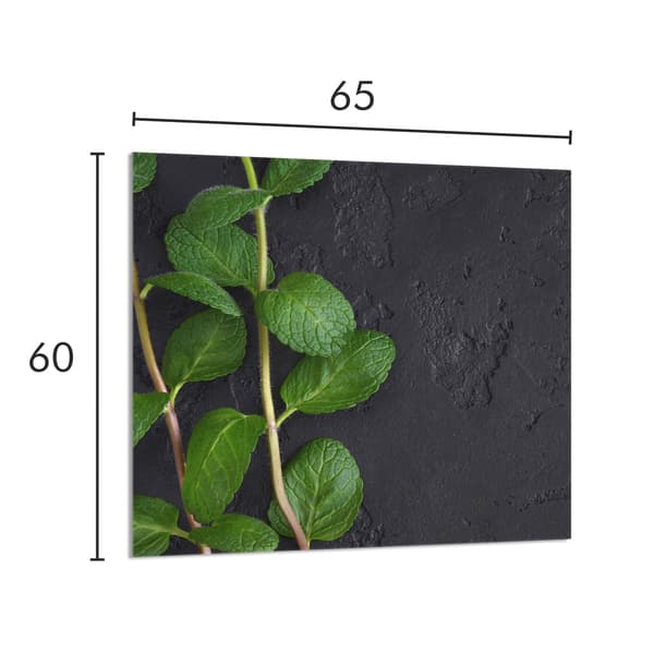 GLASPANEL FÖR KÖK 65x60 Mintgrön