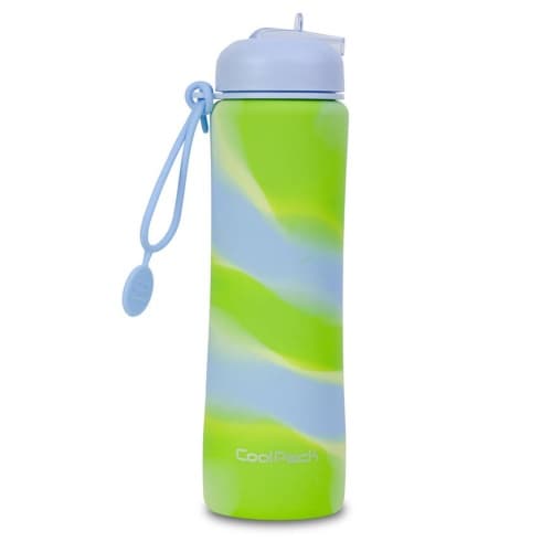 COOLPACK Silikon vattenflaska Pump 600 ml Flickor Blå