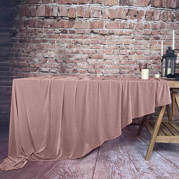 Bordsduk matt sammet puderrosa 230x230cm