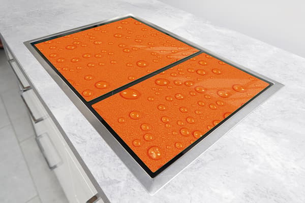 GLASBESKYTTELSESPLADE TIL KOMFUR 75x52 DROPS