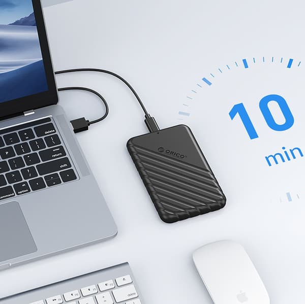 Disketui 25PW1C-C3 2.5'' HDD / SSD USB-C 6Gb/s - sort