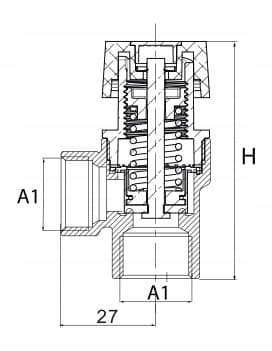 SIKKERHEDSVENTIL 1/2' x 1/2"" 3 BAR