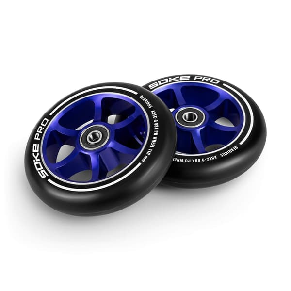 Scooterhjul 110 mm marinblå 2 st