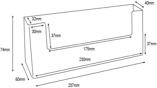 DL skrivebordsstativ vandret (210x99mm)