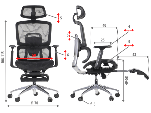 ErgoNew A1F med nackstöd