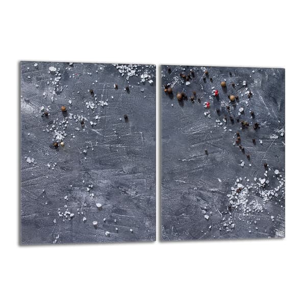 Glasbeskyttelsesplade til komfur 2x40x52 Skifer