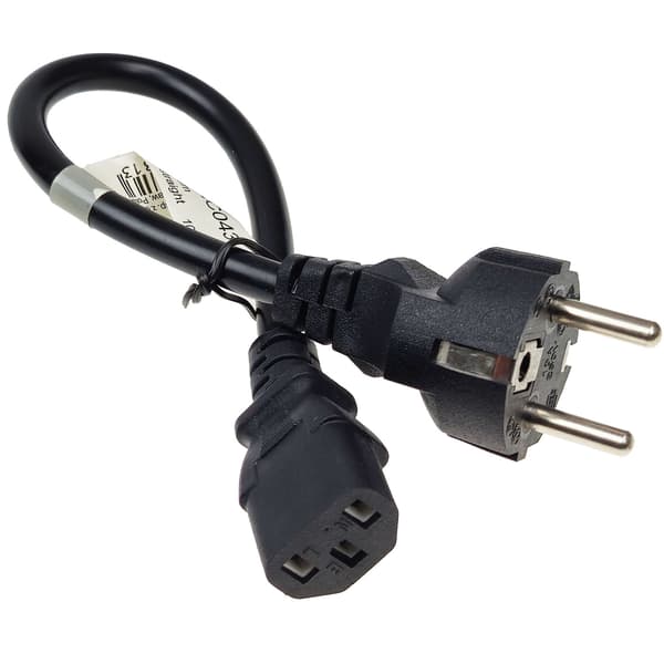Strømkabel 230V | C13 | lige | 0,3m
