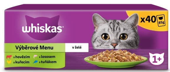 Whiskas BLANDNING av smaker i gelé våtfoder för katter 80x85g