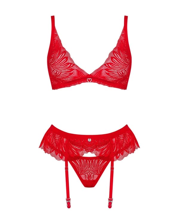 Obsessive Delicate Lace Red Set Chilisa XSS